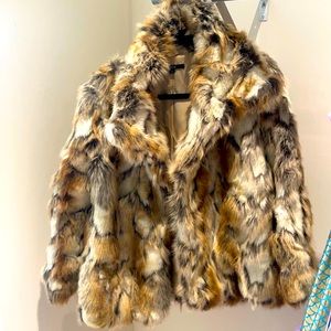 Faux fur jacket size small